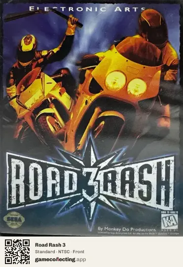 Road Rash 3 Sega Mega Drive / Genesis, NTSC box front