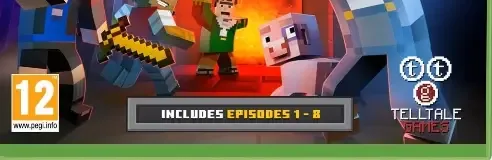 Minecraft: Story Mode, the USK square on its front