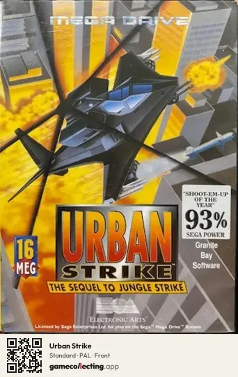 Urban Strike Sega Mega Drive / Genesis, PAL box front