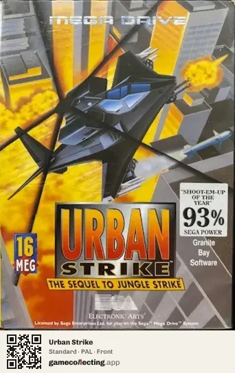 Urban Strike Sega Mega Drive / Genesis, PAL box front