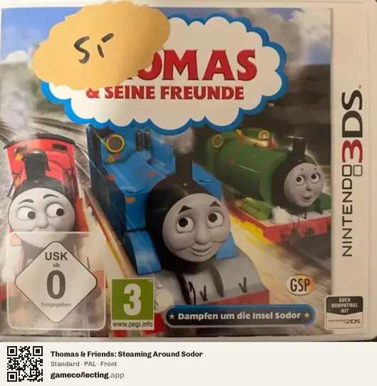Thomas & Friends: Steaming Around Sodor Nintendo 3DS, PAL box front