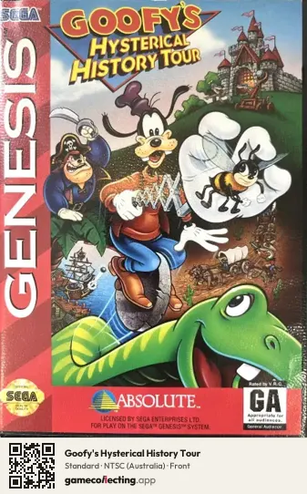 Goofy's Hysterical History Tour Sega Mega Drive / Genesis, Australia box front
