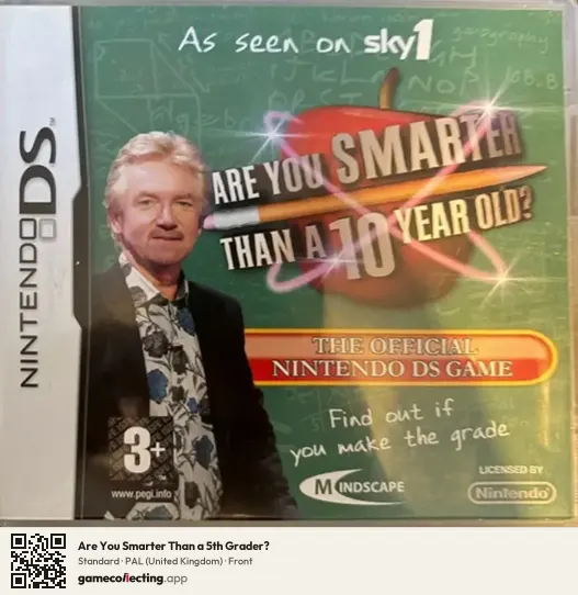 Are You Smarter Than a 5th Grader? Nintendo DS, United Kingdom box front