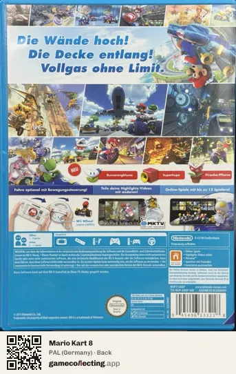 Mario Kart 8 Nintendo Wii U, Germany box back