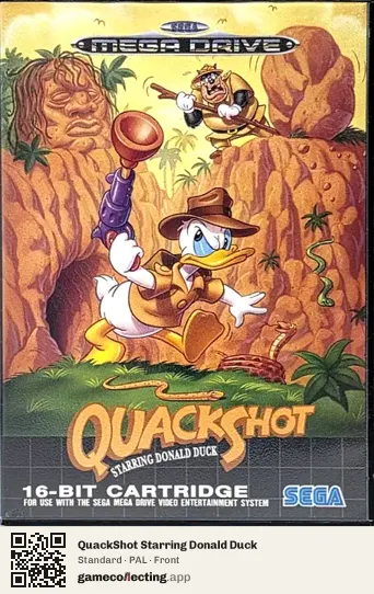 QuackShot Starring Donald Duck Sega Mega Drive / Genesis, PAL box front