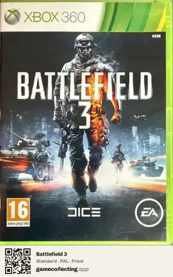 Battlefield 3 Xbox 360, PAL box front