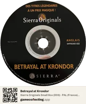 Betrayal at Krondor Computer, PAL disc