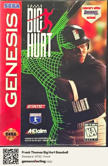Frank Thomas Big Hurt Baseball Sega Mega Drive / Genesis, NTSC box front