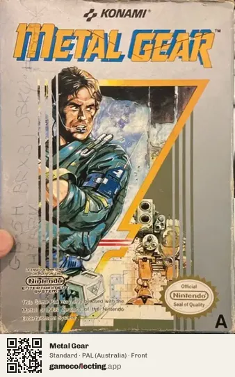 Metal Gear Nintendo Entertainment System, Australia box front