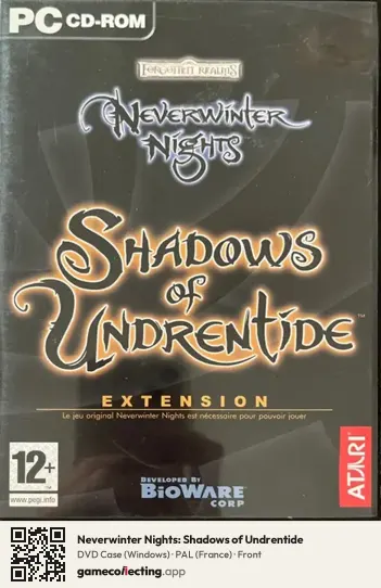 Neverwinter Nights: Shadows of Undrentide Computer, France box front