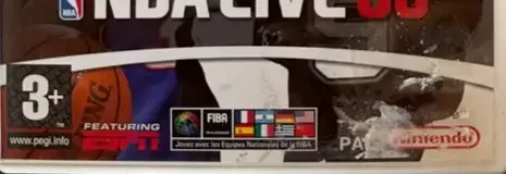 NBA Live 08, the PEGI square on its front