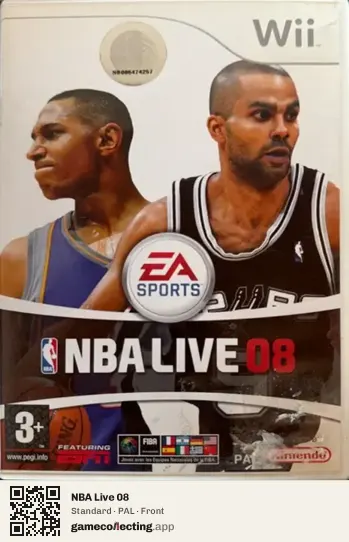 NBA Live 08 Nintendo Wii, PAL box front