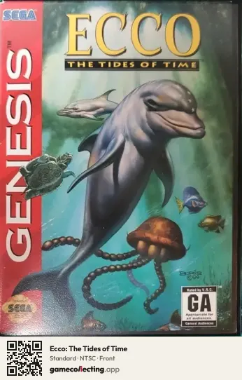 Ecco: The Tides of Time Sega Mega Drive / Genesis, NTSC box front