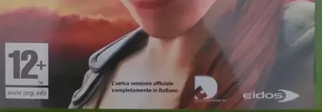 Lara Croft Tomb Raider: Legend, the PEGI square on its front