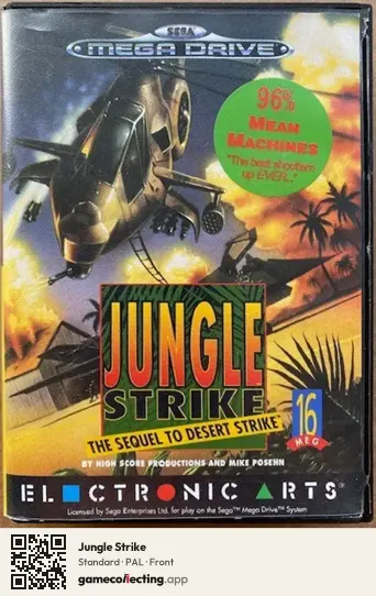 Jungle Strike Sega Mega Drive / Genesis, PAL box front