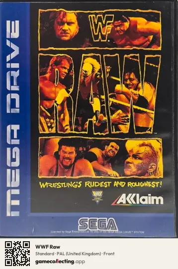 WWF Raw Sega Mega Drive / Genesis, United Kingdom box front