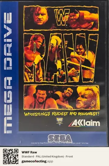 WWF Raw Sega Mega Drive / Genesis, United Kingdom box front