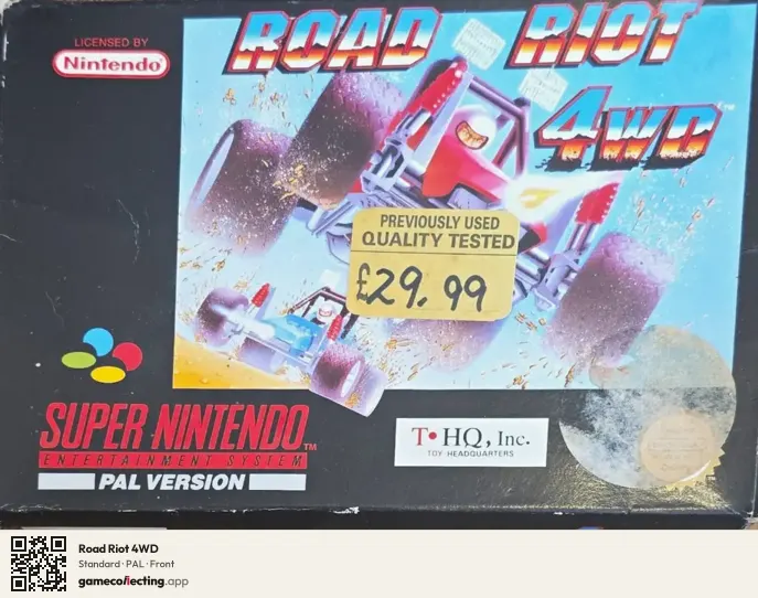 Road Riot 4WD Super Nintendo Entertainment System, PAL box front
