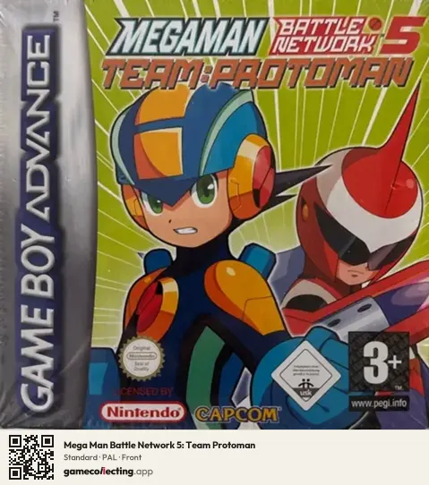 Mega Man Battle Network 5: Team Protoman Game Boy Advance, PAL box front