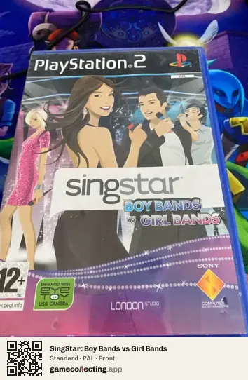 SingStar: Boy Bands vs Girl Bands PlayStation 2, PAL box front