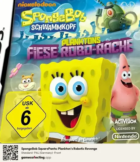 SpongeBob SquarePants: Plankton's Robotic Revenge Nintendo DS, Germany box front