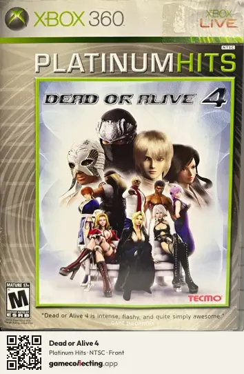 Dead or Alive 4 Xbox 360, NTSC box front