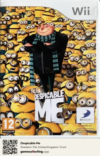 Despicable Me Nintendo Wii, United Kingdom box front