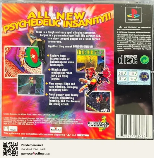Pandemonium 2 PlayStation, PAL box back