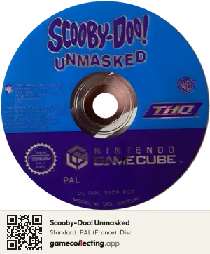 Scooby-Doo! Unmasked Nintendo GameCube, PAL disc