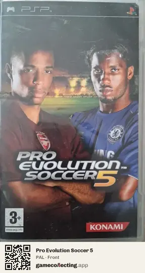 Pro Evolution Soccer 5 PlayStation Portable, PAL box front