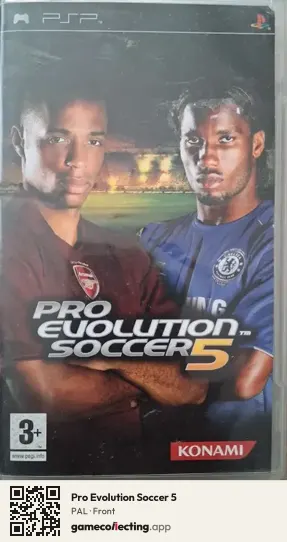 Pro Evolution Soccer 5 PlayStation Portable, PAL box front