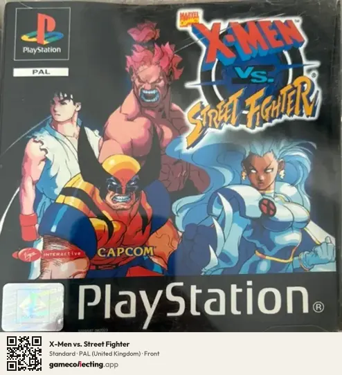 X-Men vs. Street Fighter PlayStation, United Kingdom box front