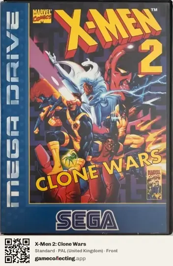 X-Men 2: Clone Wars Sega Mega Drive / Genesis, United Kingdom box front