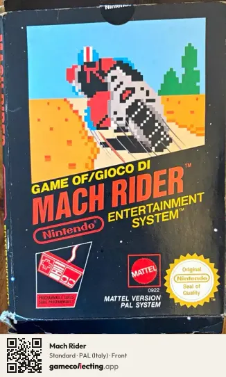 Mach Rider Nintendo Entertainment System, Italy box front
