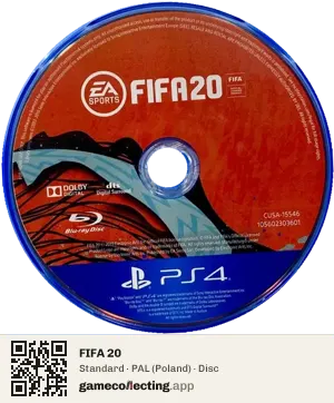 FIFA 20 PlayStation 4, PAL disc