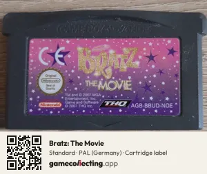 Bratz: The Movie Game Boy Advance, PAL cartridge label