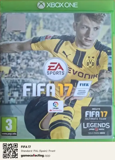 FIFA 17 Xbox One, Spain box front