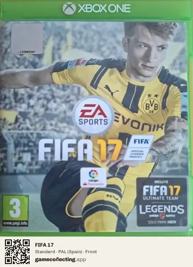 FIFA 17 Xbox One, Spain box front