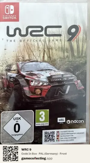 WRC 9 Nintendo Switch, Germany box front