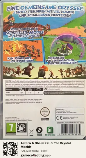 Asterix & Obelix XXL 3: The Crystal Menhir Nintendo Switch, Germany box back
