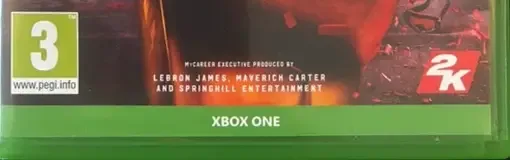 NBA 2K20, the PEGI square on its front