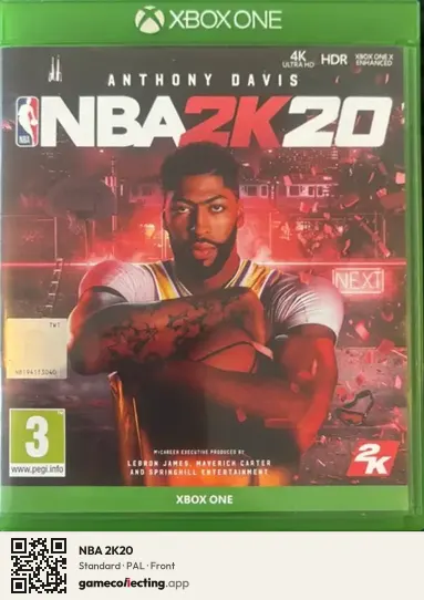 NBA 2K20 Xbox One, PAL box front