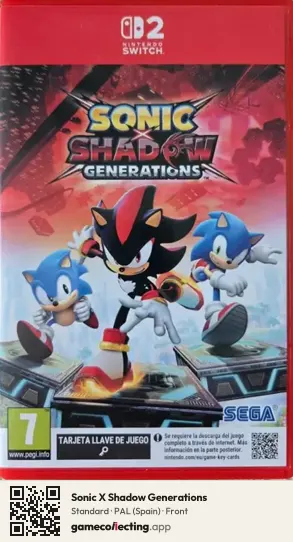 Sonic X Shadow Generations Nintendo Switch 2, Spain box front