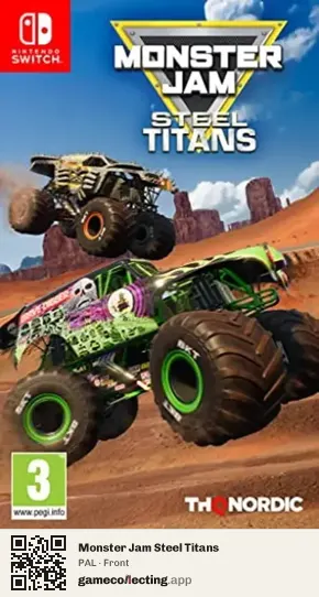 Monster Jam Steel Titans Nintendo Switch, PAL box front