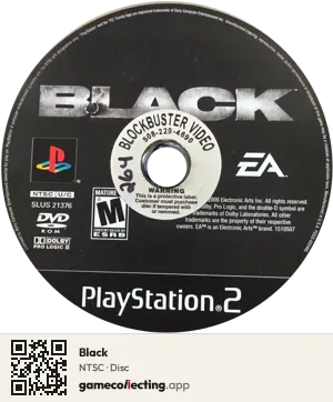 Black PlayStation 2, NTSC disc