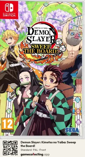 Demon Slayer: Kimetsu no Yaiba: Sweep the Board! Nintendo Switch, PAL box front