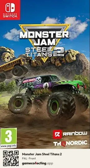 Monster Jam Steel Titans 2 Nintendo Switch, PAL box front