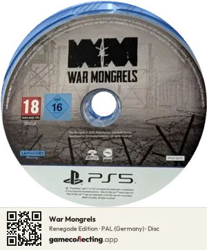 War Mongrels PlayStation 5, PAL disc
