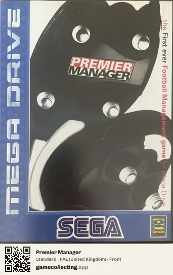 Premier Manager Sega Mega Drive / Genesis, United Kingdom box front