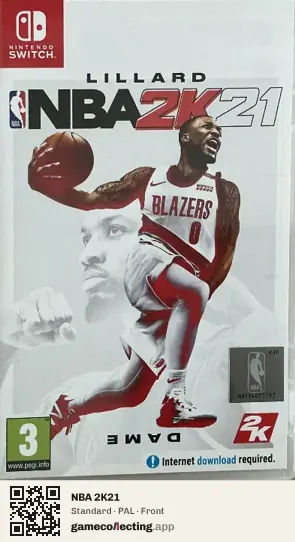 NBA 2K21 Nintendo Switch, PAL box front